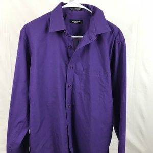 Mens Slim Fit Pierre Cardin Purple DressShirt Sz M